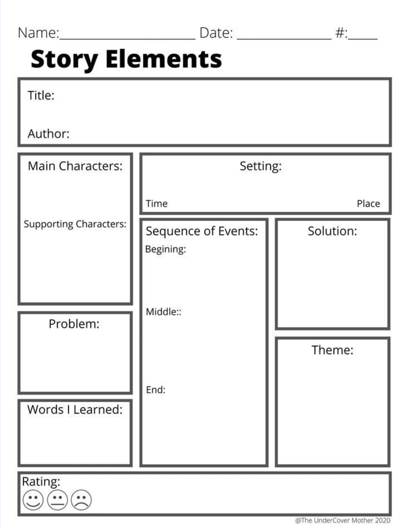 Story Elements Rubric
